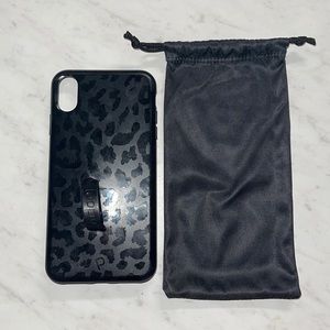 iPhone XS Max Midnight Leopard Loopy Case w/ bag